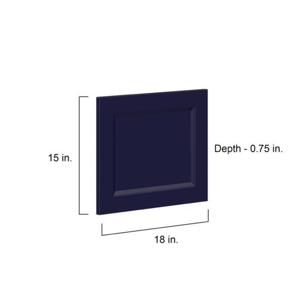 Camellia Painted Midnight Blue Recessed 18 x 15 x 0.75 in. Drawer Front