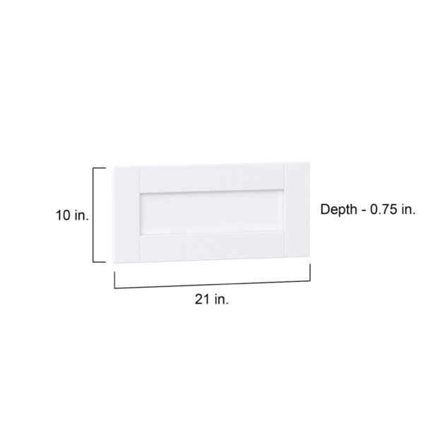 Dahlia Bright White  Shaker 21 x 10 x 0.75 in. Drawer Front