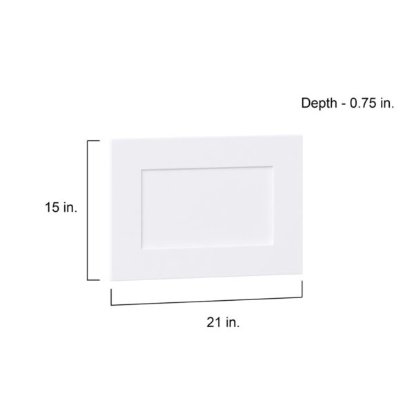 Jasmine Painted Warm White  Shaker 21 x 15 x 0.75 in. Drawer Front