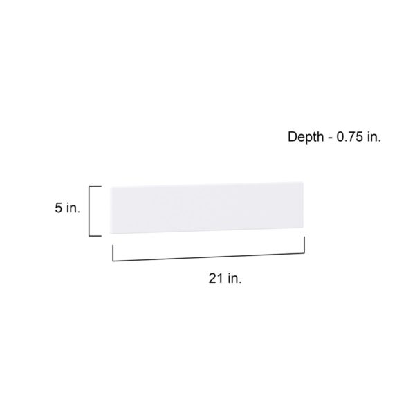 Jasmine Painted Warm White Slab 21x5x0.75 in. Drawer Front