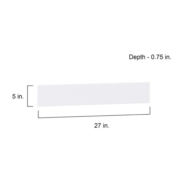 Jasmine Painted Warm White Slab 27x5x0.75 in. Drawer Front