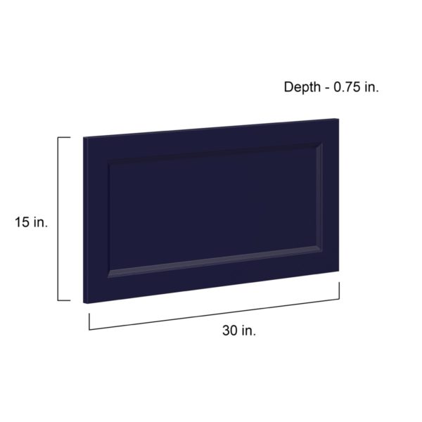 Camellia Painted Midnight Blue Recessed 30 x 15 x 0.75 in. Drawer Front