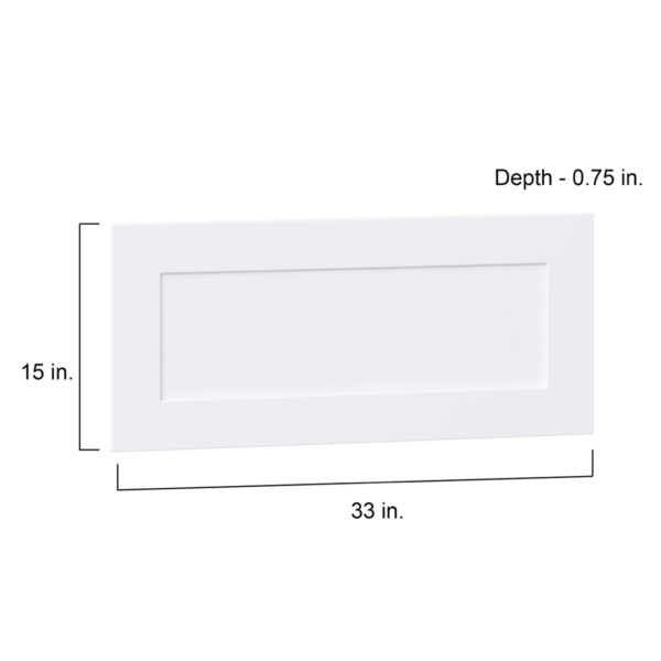 Jasmine Painted Warm White  Shaker 33 x 15 x 0.75 in. Drawer Front