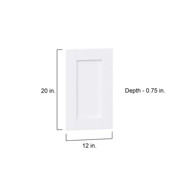 Dahlia Bright White  Shaker 12 x 20 x 0.75 in. Door