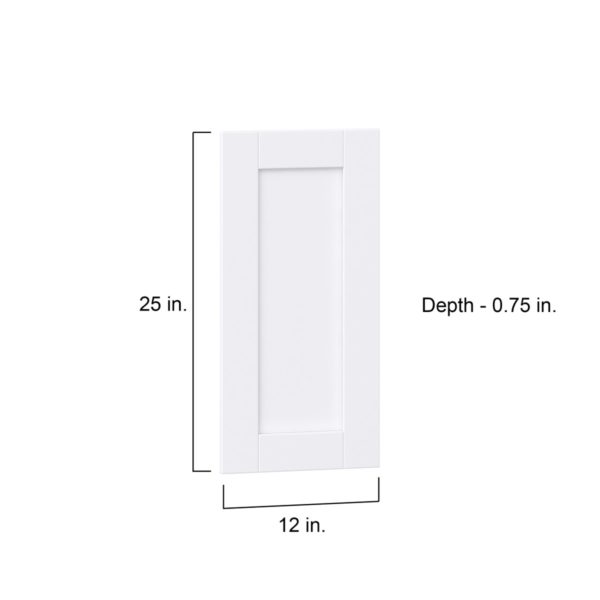 Dahlia Bright White  Shaker 12 x 25 x 0.75 in. Door