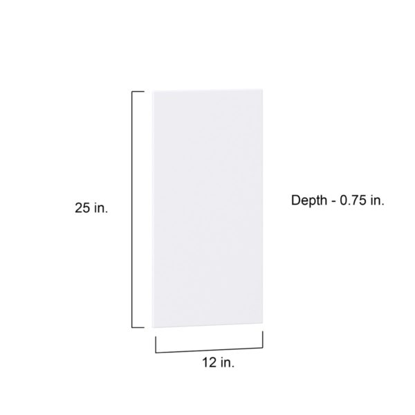 Lily Bright White  Slab 12 x 25 x 0.75 in. Door