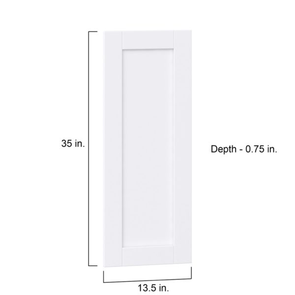 Dahlia Bright White  Shaker 13.5 x 35 x 0.75 in. Door