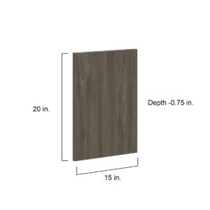 Cordyline Textured Slab Walnut 15 x 20 x 0.75 in. Door