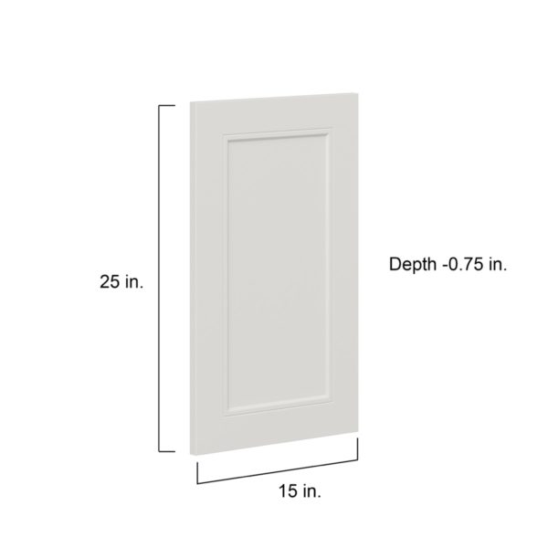 Wisteria Painted Light Gray Recessed 15 x 25 x 0.75 in. Door