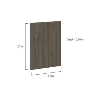 Cordyline Textured Slab Walnut 16.5 x 20 x 0.75 in. Door