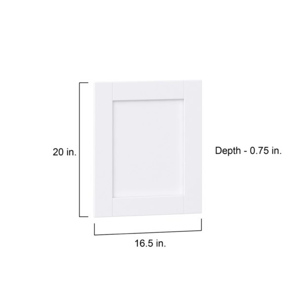 Dahlia Bright White  Shaker 16.5 x 20 x 0.75 in. Door