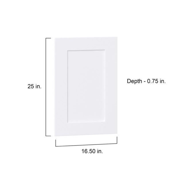 Jasmine Painted Warm White  Shaker 16.5 x 25 x 0.75 in. Door