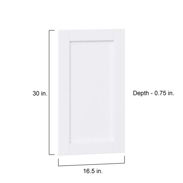 Dahlia Bright White  Shaker 16.5 x 30 x 0.75 in. Door