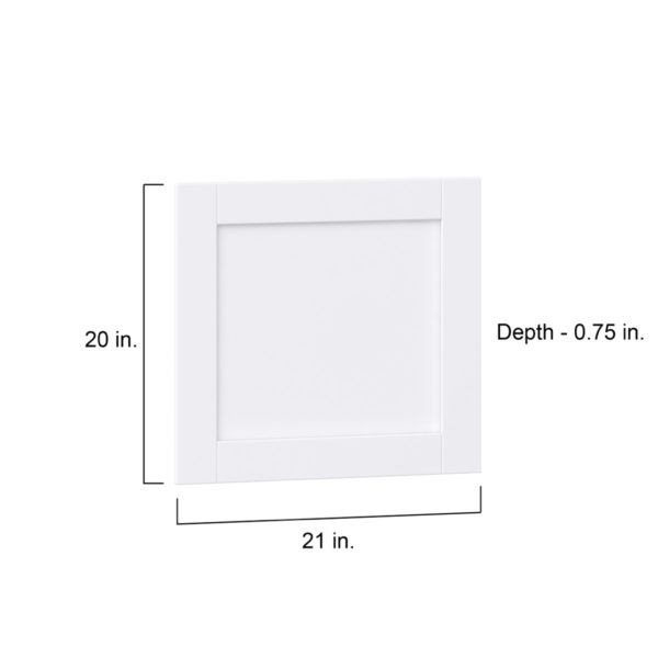 Dahlia Bright White  Shaker  21 x 20 x 0.75 in. Door