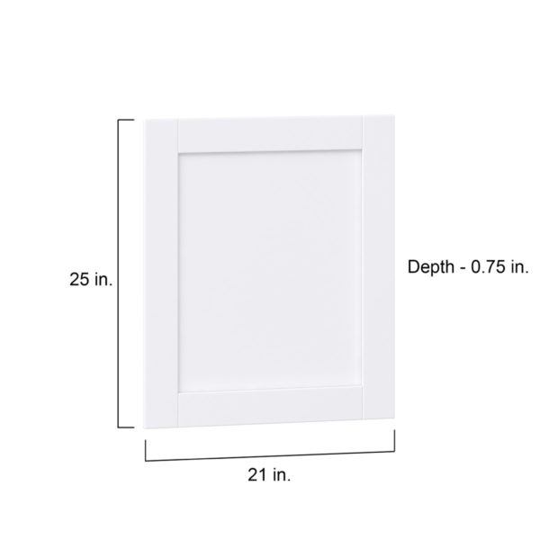 Dahlia Bright White  Shaker 21 x 25 x 0.75 in. Door