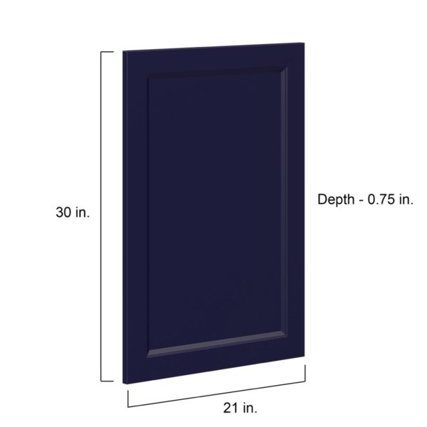 Camellia Painted Midnight Blue Recessed 21 x 30 x 0.75 in. Door