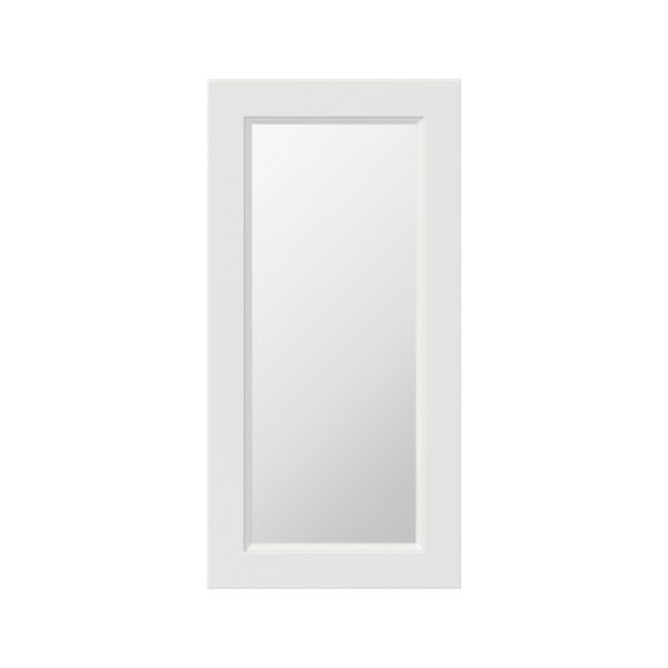 Magnolia Painted Bright White 15x30x0.75 in. Glass Door