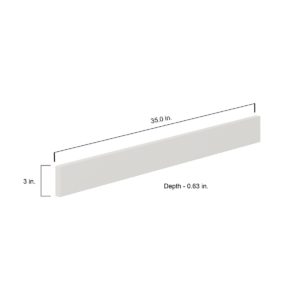 3 in. W X 35 in. H X 0.75 in. D Wisteria Painted Light Gray  SlabFiller Strip