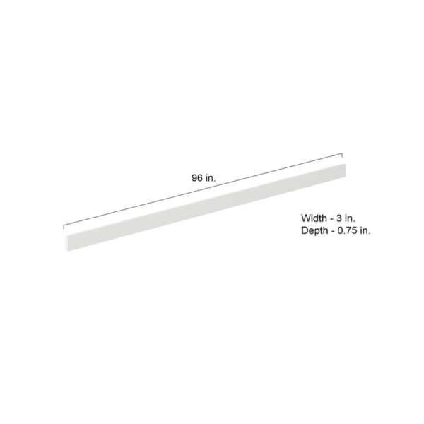 3 in. W x 96 in. H x 0.75 in. D  Magnolia Painted Bright White Cabinet Filler Strip