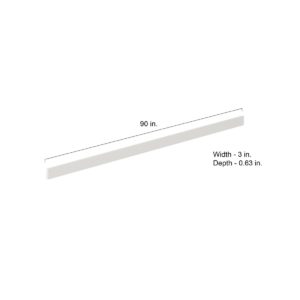 3 in. W x 96 in. H x 0.75 in. D  Wisteria Painted Light Gray  Cabinet Filler Strip