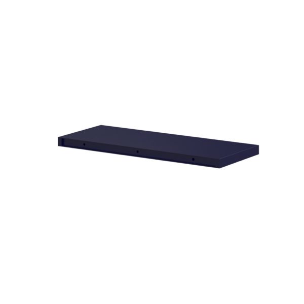 30 in. W X 1.5 in. H X 12 in. D Camellia Painted Midnight Blue  Floating Shelf with Mounting Bracket