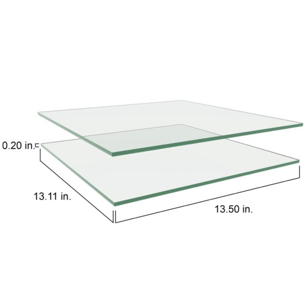 15" glass shelf (2 pack) - clear