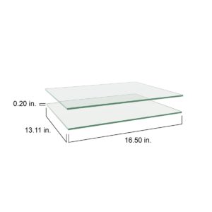 18" glass shelf (2 pack) - clear