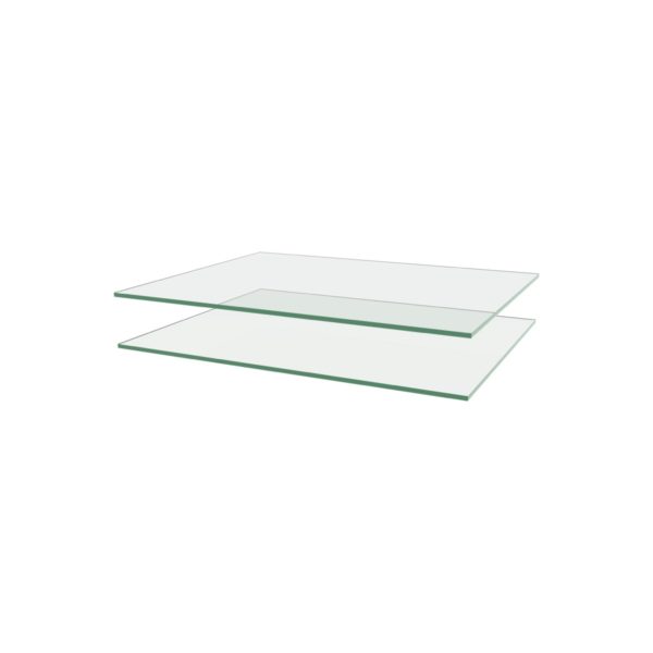 18" glass shelf (2 pack) - clear