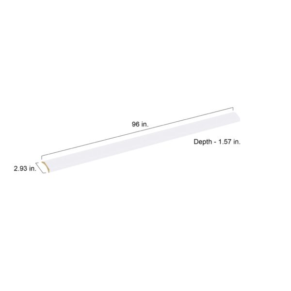 3 in. W X 96 in. H X 2.75 in. D Bright White Crown Molding without Cleat