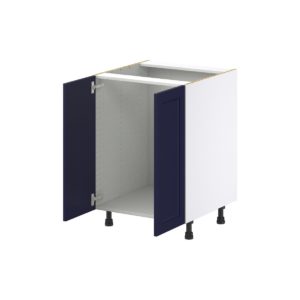 Camellia Painted Midnight Blue Recessed Assembled Sink Base Cabinet with 2 Full High Doors (24 in. W X 34.5 in. H X 24 in. D)