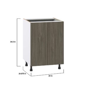 Cordyline Textured Slab Walnut Assembled Sink Base Cabinet with 2 Full High Doors (24 in. W X 34.5 in. H X 24 in. D)