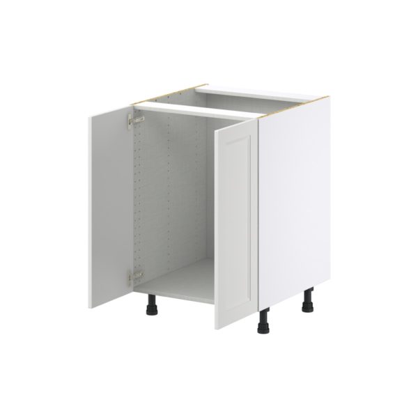 Magnolia Painted Bright White Recessed Assembled Sink Base Cabinet with 2 Full High Doors (24 in. W X 34.5 in. H X 24 in. D)