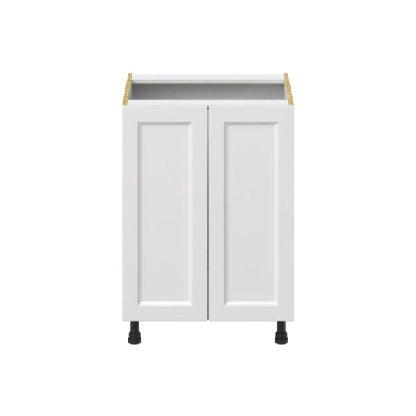 Magnolia Painted Bright White Recessed Assembled Sink Base Cabinet with 2 Full High Doors (24 in. W X 34.5 in. H X 24 in. D)