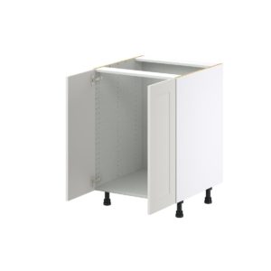 Wisteria Painted Light Gray Recessed Assembled Sink Base Cabinet with 2 Full High Doors (24 in. W X 34.5 in. H X 24 in. D)