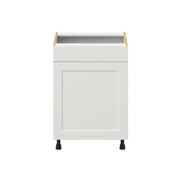 Wisteria Painted Light Gray    Shaker Assembled Sink Base Cabinet with 1 Door and 1 False Front (24 in. W x 34.5 in. H x 24 in. D)