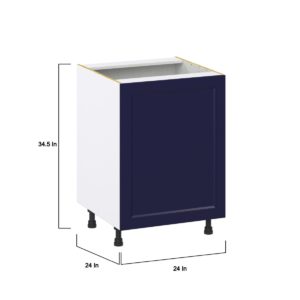 Camellia Painted Midnight Blue Recessed Assembled Sink Base Cabinet with a Full High Door (24 in. W x 34.5 in. H x 24 in. D)