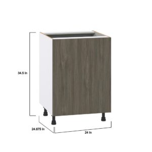 Cordyline Textured Slab Walnut Assembled Sink Base Cabinet with a Full High Door (24 in. W x 34.5 in. H x 24 in. D)