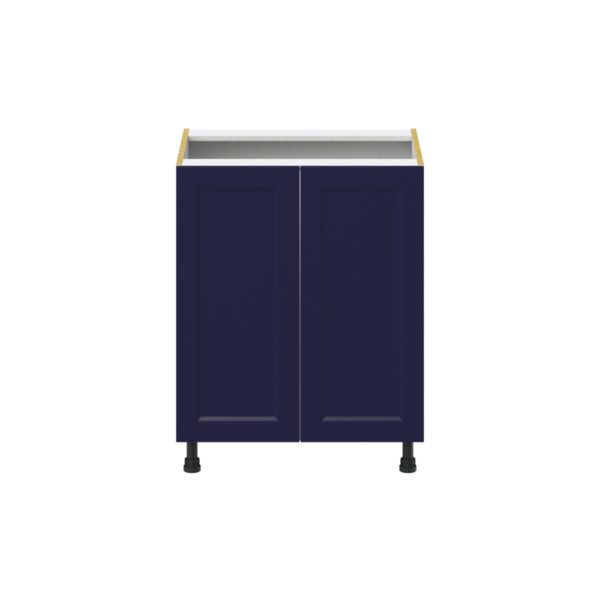 Camellia Painted Midnight Blue Recessed Assembled Sink Base Cabinet with 2 Full High Doors (27 in. W X 34.5 in. H X 24 in. D)