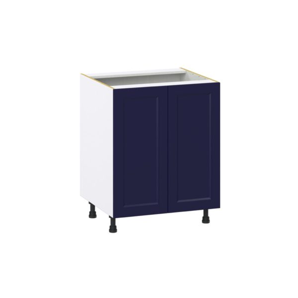 Camellia Painted Midnight Blue Recessed Assembled Sink Base Cabinet with 2 Full High Doors (27 in. W X 34.5 in. H X 24 in. D)