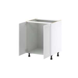 Magnolia Painted Bright White Recessed Assembled Sink Base Cabinet with 2 Full High Doors (27 in. W X 34.5 in. H X 24 in. D)