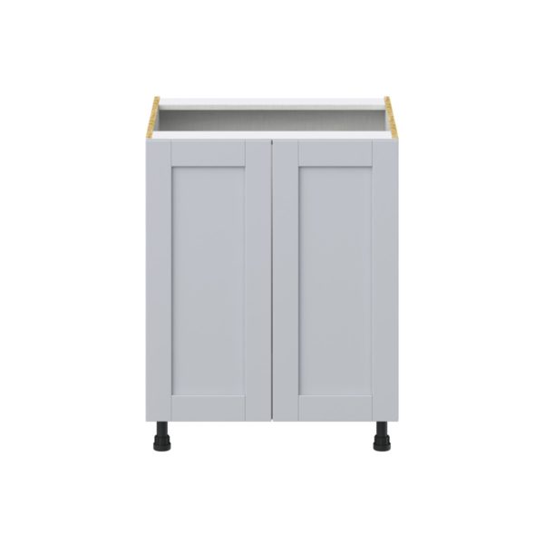 Sea Holly Light Gray  Shaker Assembled Sink Base Cabinet with 2 Full High Doors (27 in. W X 34.5 in. H X 24 in. D)