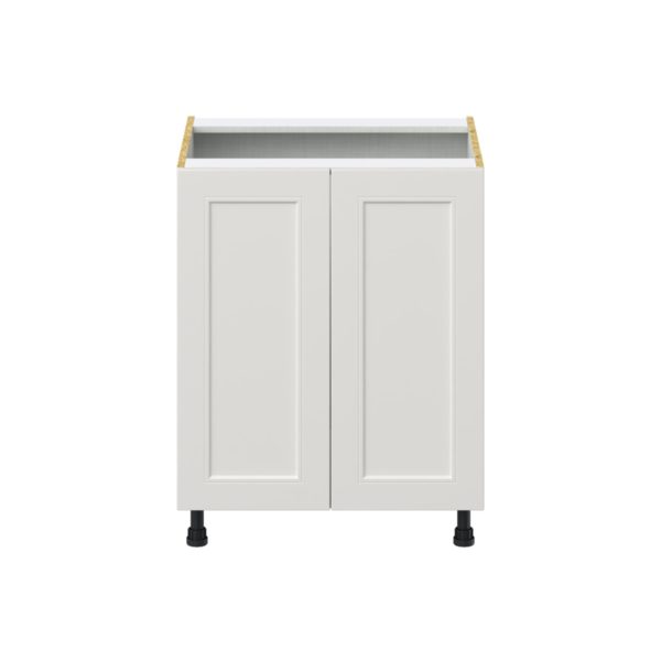 Wisteria Painted Light Gray Recessed Assembled Sink Base Cabinet with 2 Full High Doors (27 in. W X 34.5 in. H X 24 in. D)