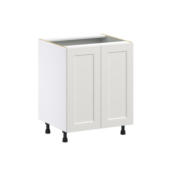 Wisteria Painted Light Gray Recessed Assembled Sink Base Cabinet with 2 Full High Doors (27 in. W X 34.5 in. H X 24 in. D)