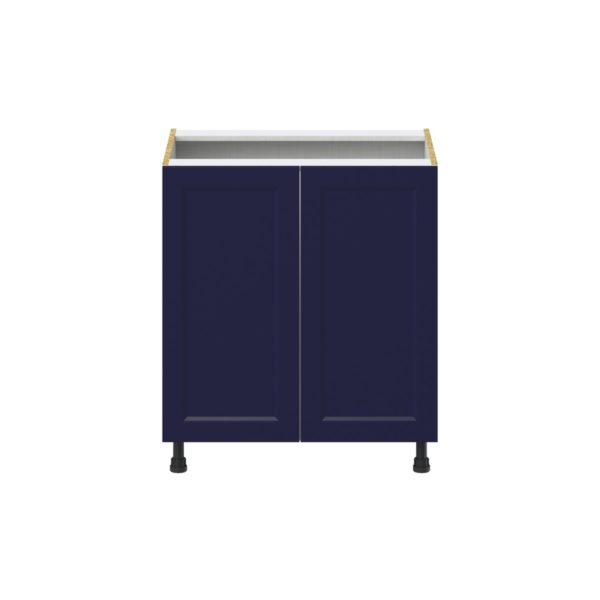 Camellia Painted Midnight Blue Recessed Assembled Sink Base Cabinet with 2 Full High Doors (30 in. W x 34.5 in. H x 24 in.D)