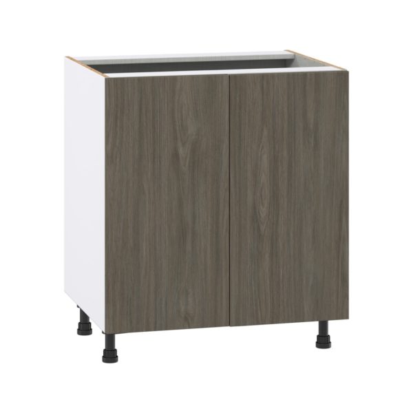 Cordyline Textured Slab Walnut Assembled Sink Base Cabinet with 2 Full High Doors (30 in. W x 34.5 in. H x 24 in.D)