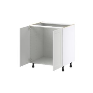 Magnolia Painted Bright White Recessed Assembled Sink Base Cabinet with 2 Full High Doors (30 in. W x 34.5 in. H x 24 in.D)