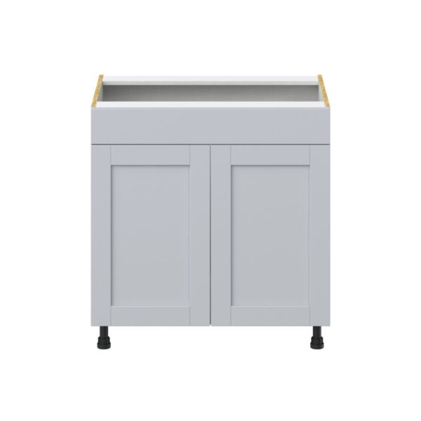 Sea Holly Light Gray  Shaker Assembled Sink Base Cabinet with False Front (33 in. W X 34.5 in. H X 24 in. D)