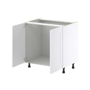 Jasmine Painted Warm White  Shaker Assembled Sink Base Cabinet with Full High Door (33 in. W X 34.5 in. H X 24 in. D)