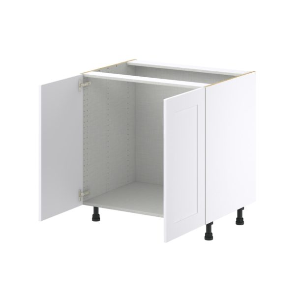 Jasmine Painted Warm White  Shaker Assembled Sink Base Cabinet with Full High Door (33 in. W X 34.5 in. H X 24 in. D)