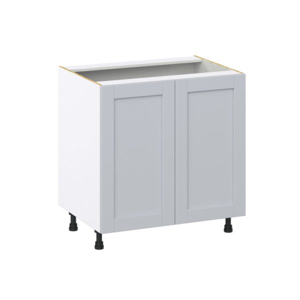 Sea Holly Light Gray  Shaker Assembled Sink Base Cabinet with Full High Door (33 in. W X 34.5 in. H X 24 in. D)